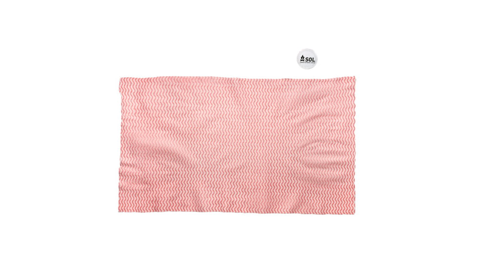 Survive Outdoors Longer SOL Tight Pack Survival Towel, 4 Pack, Red/White, 22in x 13in/558 x 330mm, 0140-1026