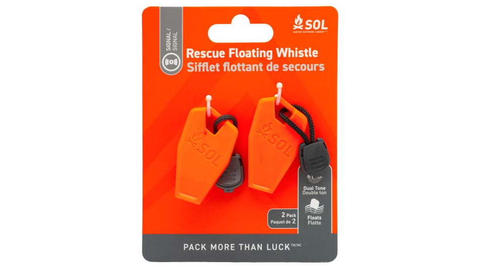 Survive Outdoors Longer Squall Whistle, 2-Pack, Orange, 0140-0012