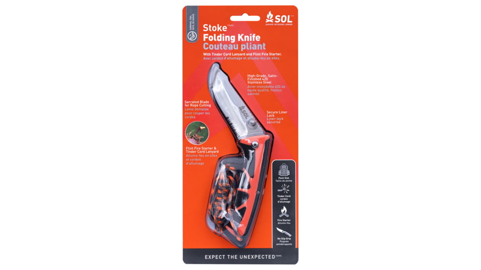 Survive Outdoors Longer Stoke Folding Knife, 0140-1022