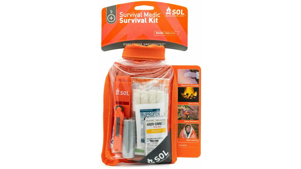 Survive Outdoors Longer Survival Medic in Dry Bag, Orange, 0140-1748
