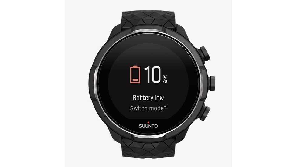 Suunto 9 Baro Watch, Titanium Case, Black Silicone Strap SS050145000