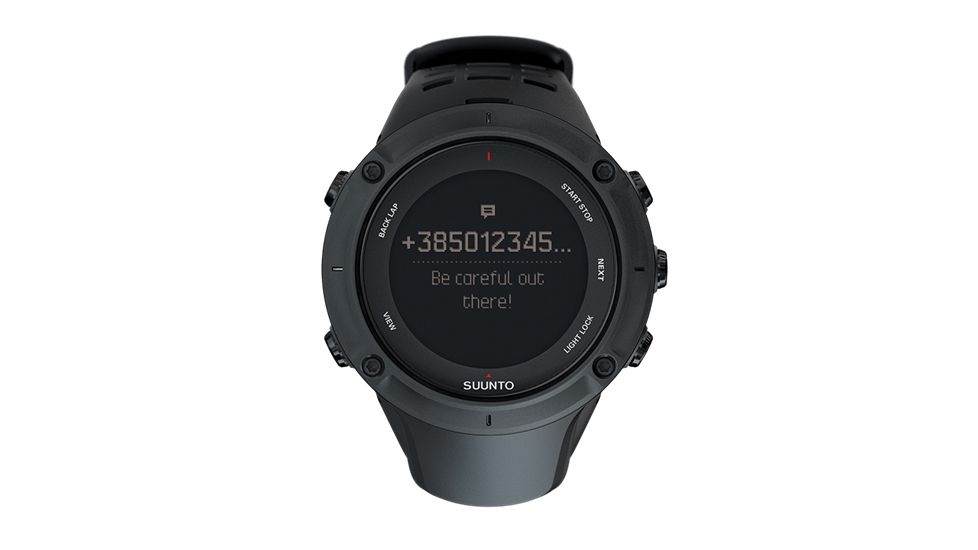 Suunto Ambit3 Peak Watch w/ Barometer and Compass, Black, HR and Altitude w/ Smart Belt SS020674000