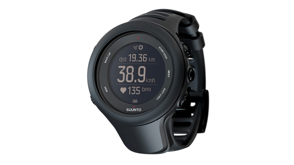 Suunto Ambit3 Sport Watch w/ GPS, Compass, and Heart Rate Function, Black, HR w/ Smart Belt SS020678000