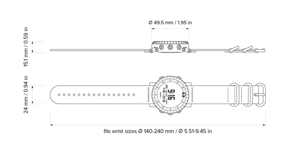 Suunto Core Watch w/ Altimeter and Compass, Alpha, One Size, SS050504000