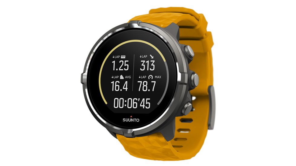 Suunto Spartan Sport Wrist HR Baro Multisport GPS Watch, Amber, w/o Smart Sensor and HR Belt SS050000000