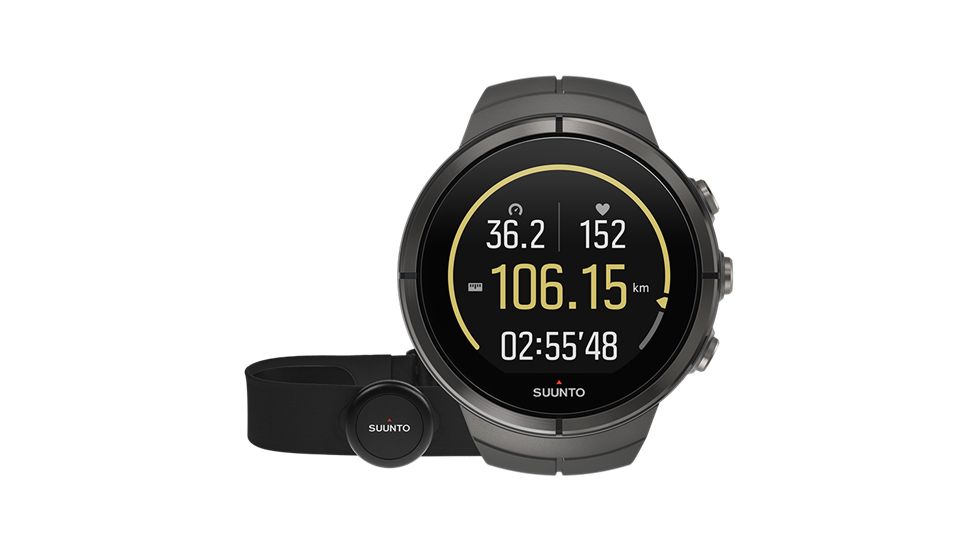 Suunto Spartan Ultra Stealth Titanium Chest HR Multisport Watch, Titanium SS022656000
