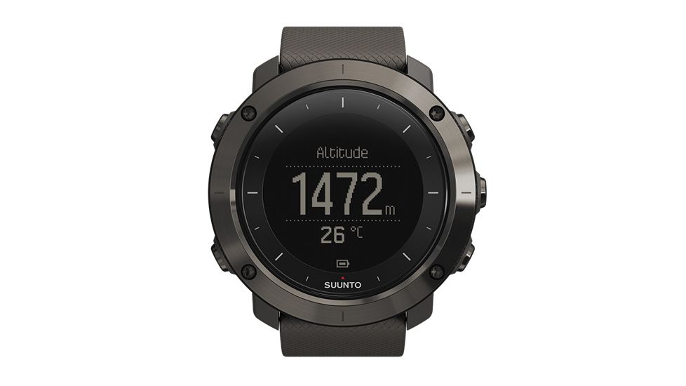 Suunto Traverse Gps Outdoor Watch With Versatile Navigation Functions For Hiking And Trekking, Black SS021843000
