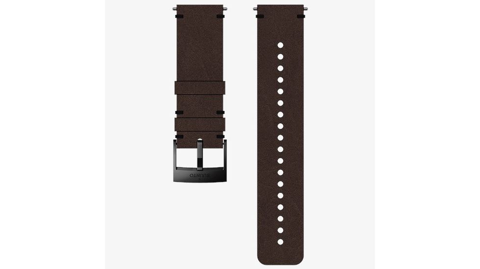 Suunto Urban 2 24mm Leather Strap, Brown/Black, M SS050232000