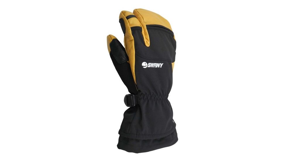 Swany A-Star 3 Finger Mitt, Black/Segal, Medium BX-9M-Black/Segal-Medium