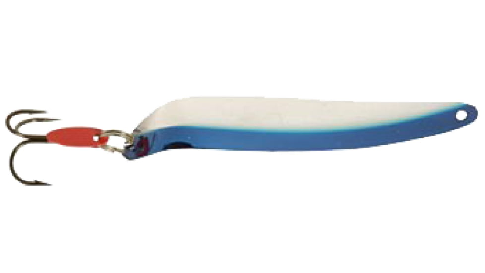 Swedish Pimple Flutter Laker Taker Spoon, 4 in, 1/4 oz, 4 in, Nickel/Nickel Blue, 9016NB
