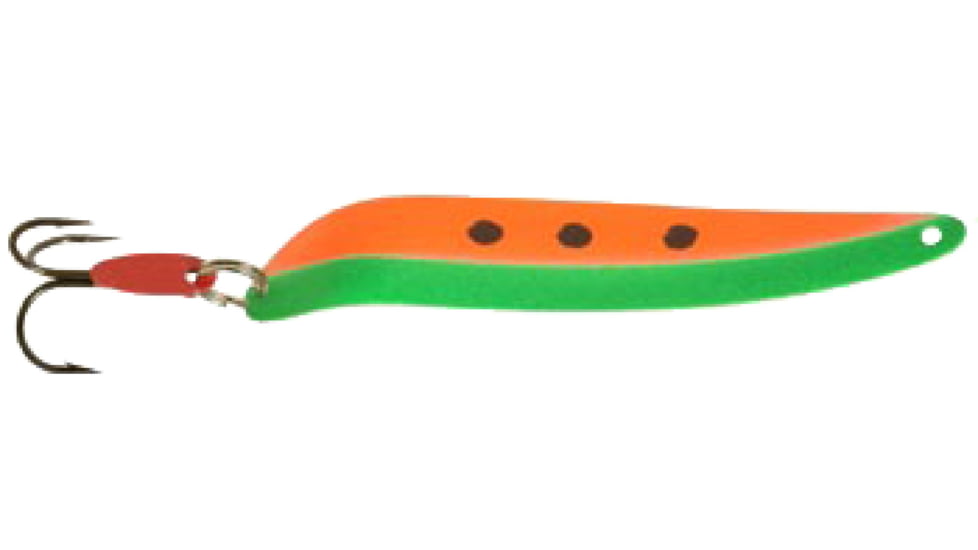 Swedish Pimple Flutter Laker Taker Spoon, 4 in, 1/4 oz, 4 in, Watermelon, 9016WAT
