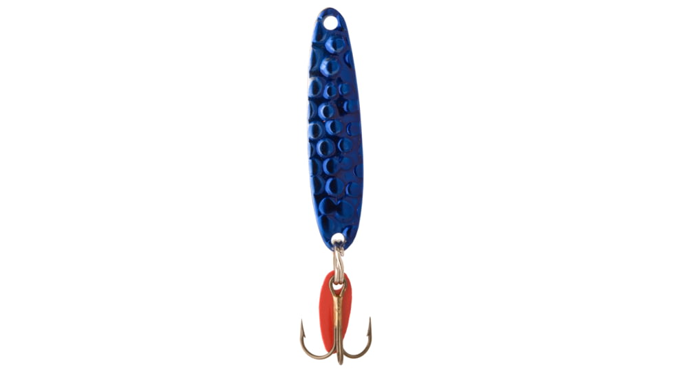 Swedish Pimple Jigging Lure, 1/4oz, 1-3/4 in, Hammered/Blue, 4ANB
