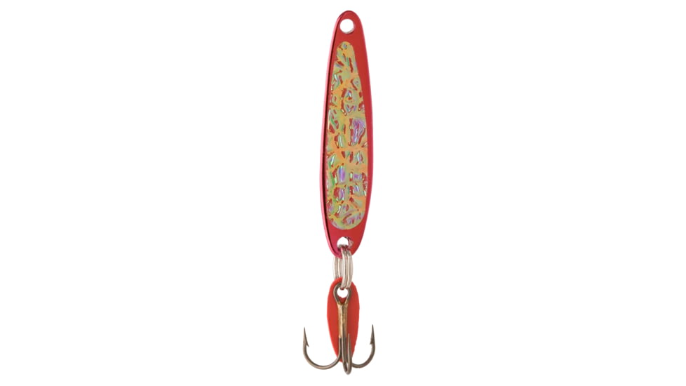 Swedish Pimple Jigging Lure, 1/4oz, 1-3/4 in, Red Ice, 4REDICE