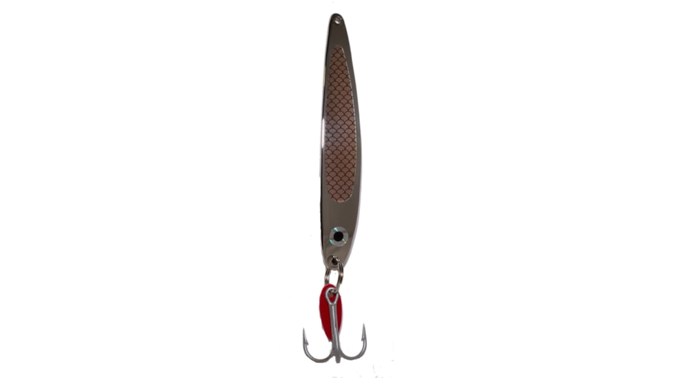 Swedish Pimple Jigging Lure, 1/4oz, 1-3/4 in, Nickel Scale, 4NICKELSCA