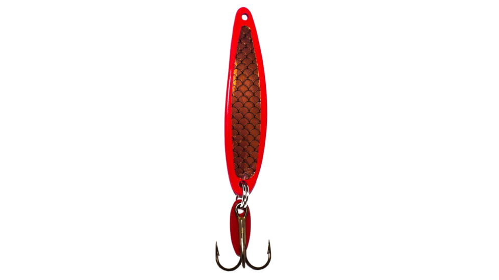 Swedish Pimple Jigging Lure, 1/4oz, 1-3/4 in, Orange Scale, 4ORANGESCA
