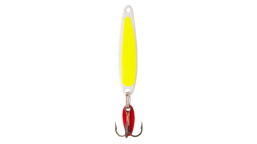 Swedish Pimple Jigging Lure, 1/4oz, 1-3/4 in, Pearl/Yellow, 4PFY
