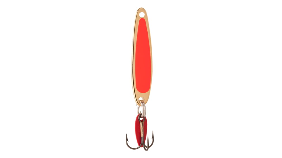 Swedish Pimple Jigging Lure, 1/4oz, 1-3/4 in, Fluorescent Orange/Gold, 4FOG