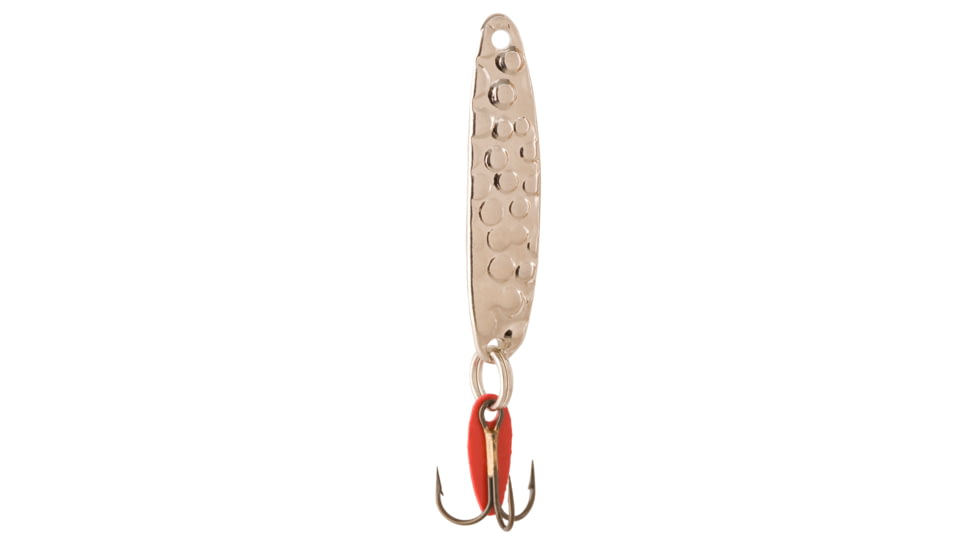 Swedish Pimple Jigging Lure, 1/4oz, 1-3/4 in, Hammered Nickel, 4AN