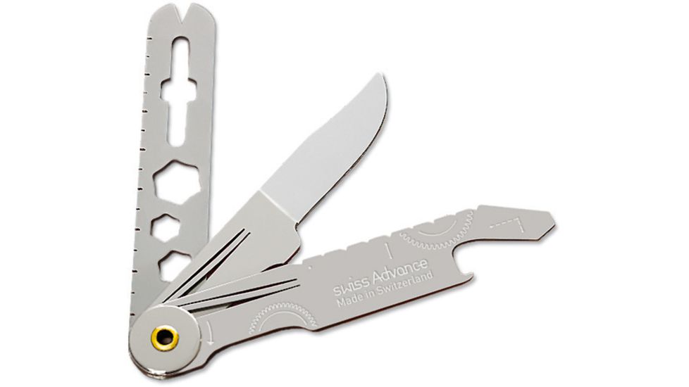 Swiss Advance CRONO N3 Folding Knife,Stainless Handle SSA30346