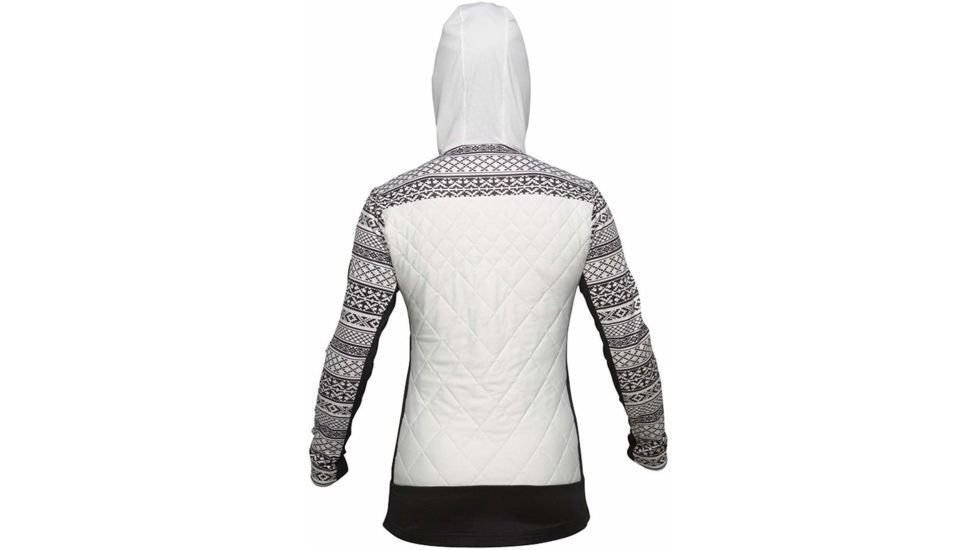Swix Myrene - Full Zip Hoody - Womens, White Print, Large, 192036-00000P-L
