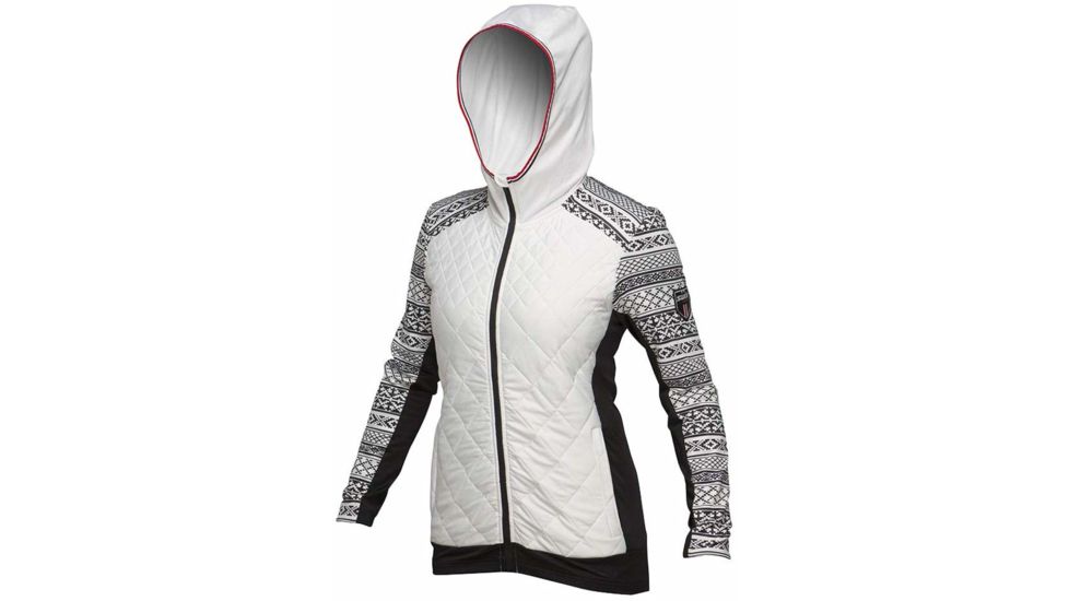 Swix Myrene - Full Zip Hoody - Womens, White Print, Large, 192036-00000P-L