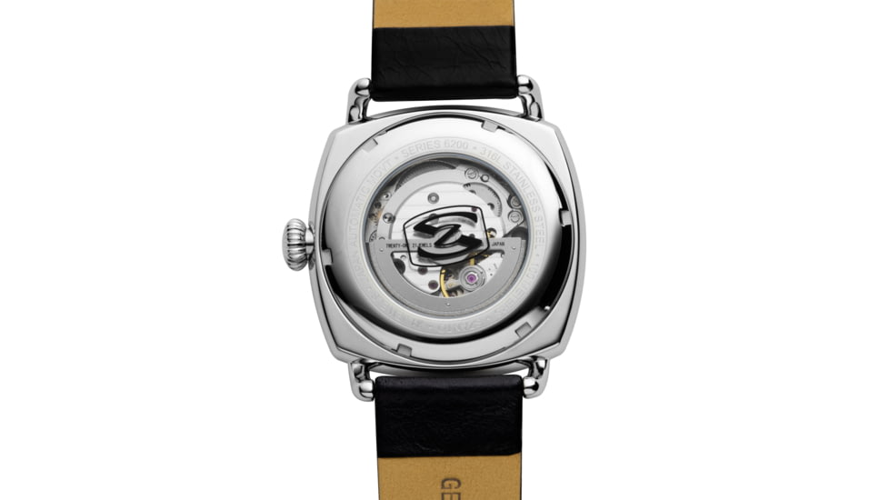 Szanto Automatic Officer Watches, Black Dial, Black Strap, Steel, One Size, SZ 6201E