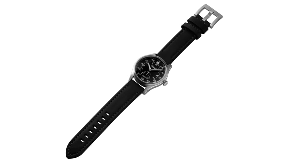 Szanto Heritage Aviator Watches, Black Dial, Black Strap, Steel, One Size, SZ 2751