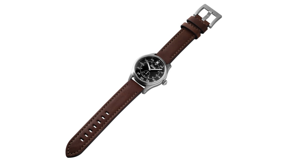 Szanto Heritage Aviator Watches, Black Dial, Brown Strap, Steel, One Size, SZ 2754