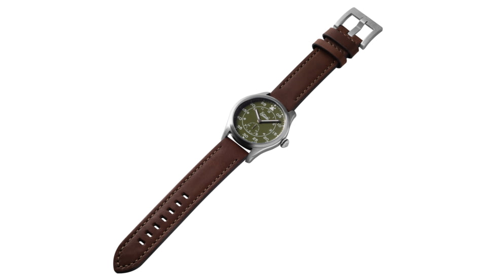 Szanto Heritage Aviator Watches, Green Dial, Brown Strap, Steel, One Size, SZ 2755
