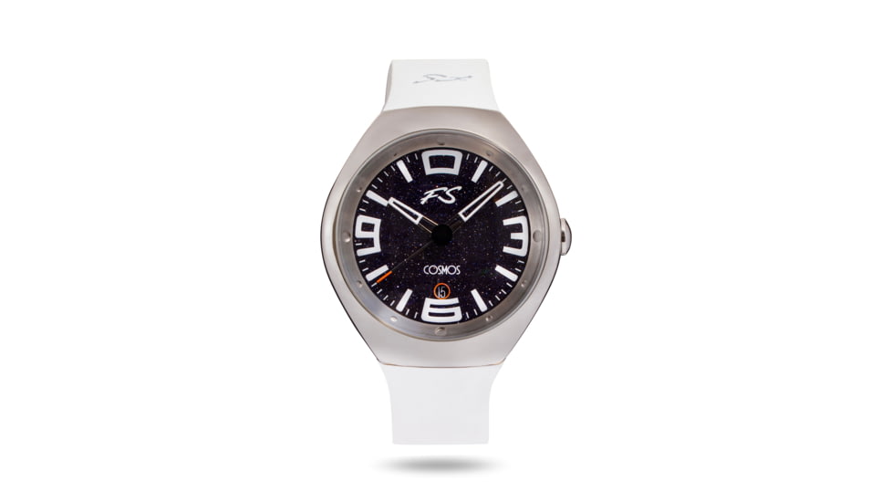 Szanto Icon Frank Stephenson Cosmos Watches, Blue Dial, White Strap, Steel, One Size, IC-FS-9004