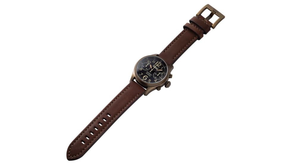 Szanto Pilot Watches, Black Dial, Brown Strap, A. Gold, One Size, SZ 4552