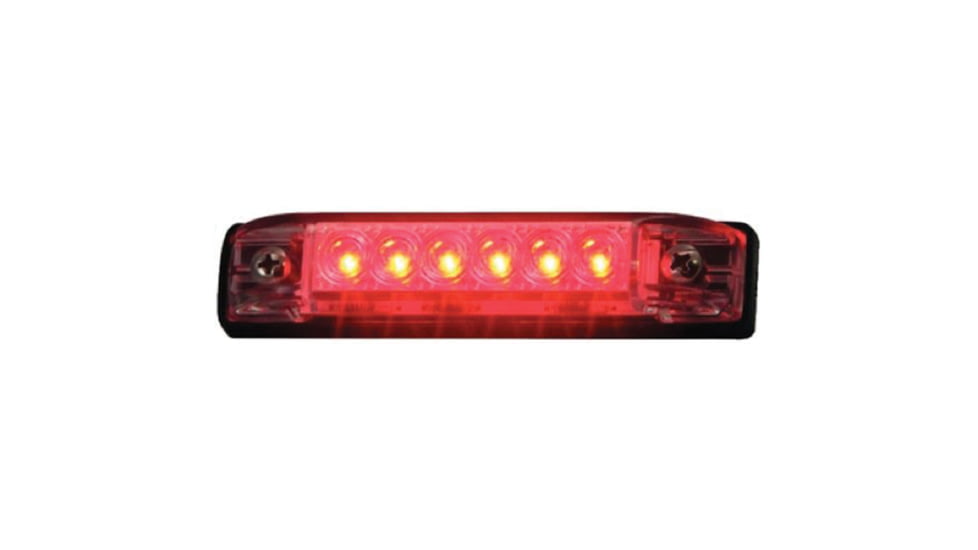 T-H Marine Led Slim Line Utility Strip Lights, 4in, Red, LED-51803-DP