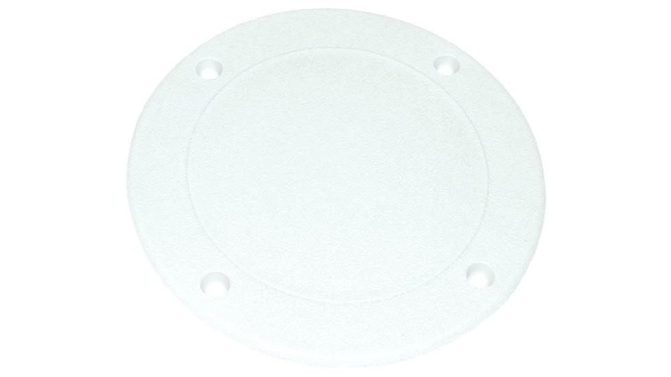 T-H Marine Screw Down Deck Plate - Fish 5-5/8in, White, SDP-1FW-DP