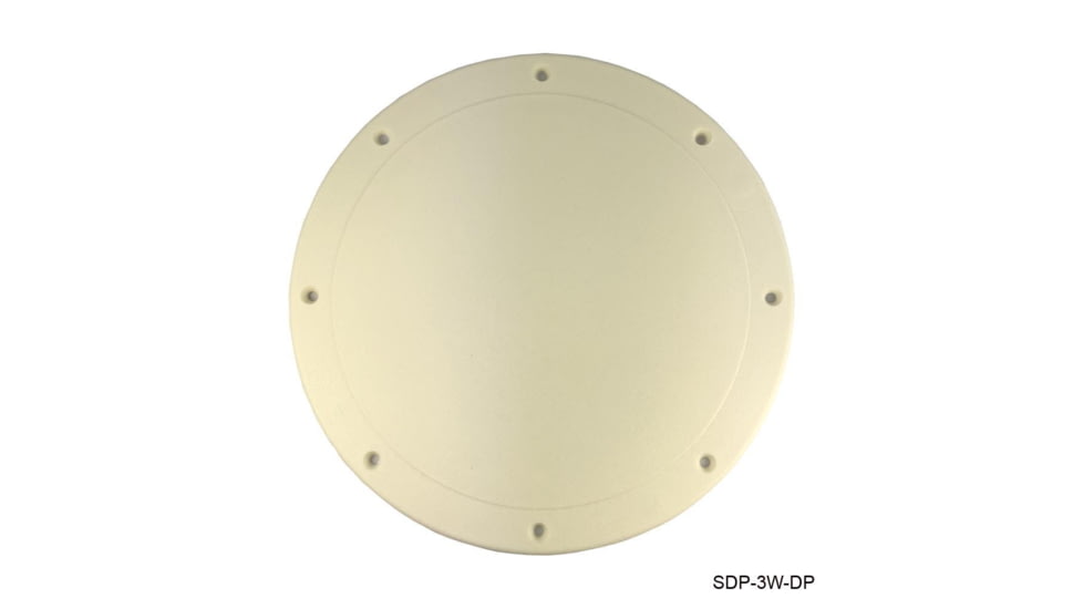 T-H Marine Screw Down Deck Plate, Off White, 8in, SDP-2W-DP
