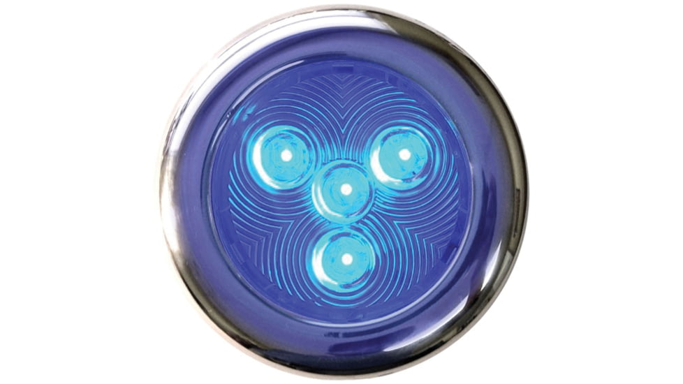 T-H Marine Stainless LED Puck Light, Blue, 4in, LED-51832-DP
