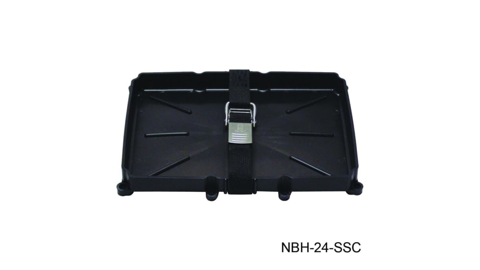 T-H Marine T H Marine Battery Holder Tray w/ Stainless Steel Buckle 24 Series, NBH-24-SSC-DP