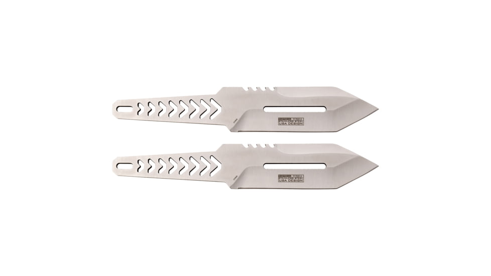TAC Force 2 Throwing Knife Set, 3Cr13 Stainless Steel Stainless Steel, Satin, TF-TK001-2