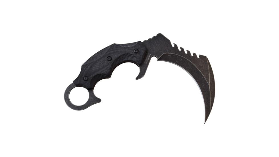 TAC Force Hawkbill Fixed Blade Knife, 5 in, 3Cr13 Stainless Steel Stainless Steel, Black, TF-FIX016BK