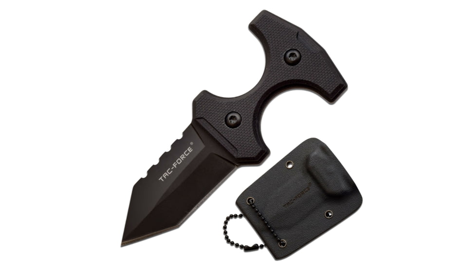 TAC Force Spear Point Fixed Blade Knife, 2 in, 3Cr13 Stainless Steel Stainless Steel, Black, TF-FIX013BK