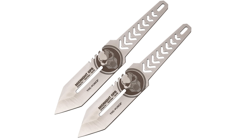 TAC Force 2 Throwing Knife Set, 3Cr13 Stainless Steel Stainless Steel, Satin, TF-TK001-2