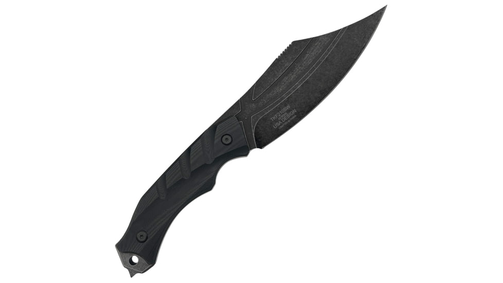Takumitak Alert Fixed Blade Knife, 5in, D2, Clip Point, G10 Handle, Black Stonewash, TKF210SW