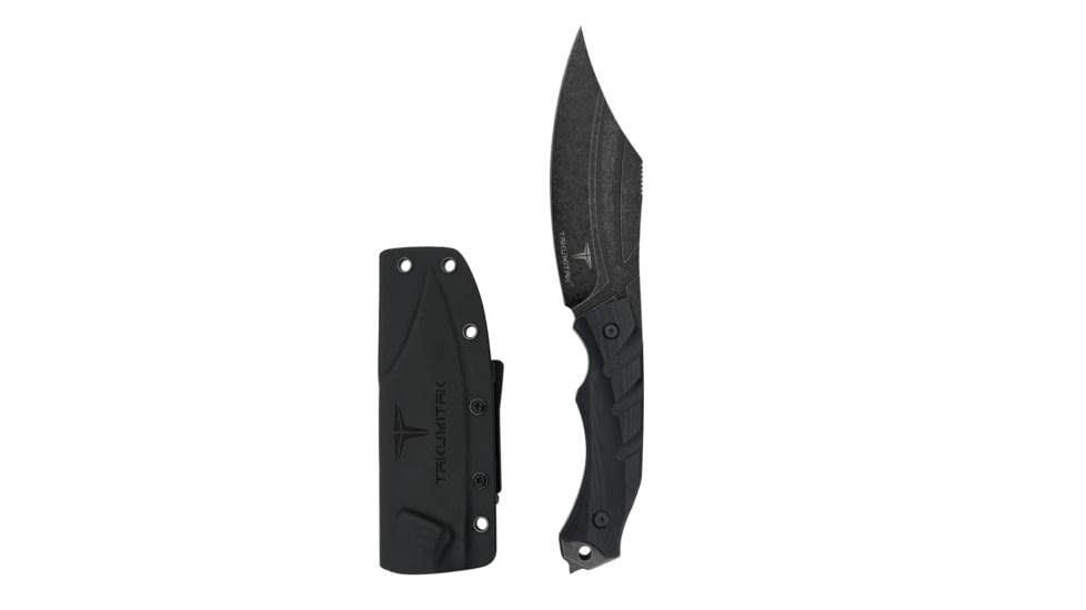 Takumitak Alert Fixed Blade Knife, 5in, D2, Clip Point, G10 Handle, Black Stonewash, TKF210SW