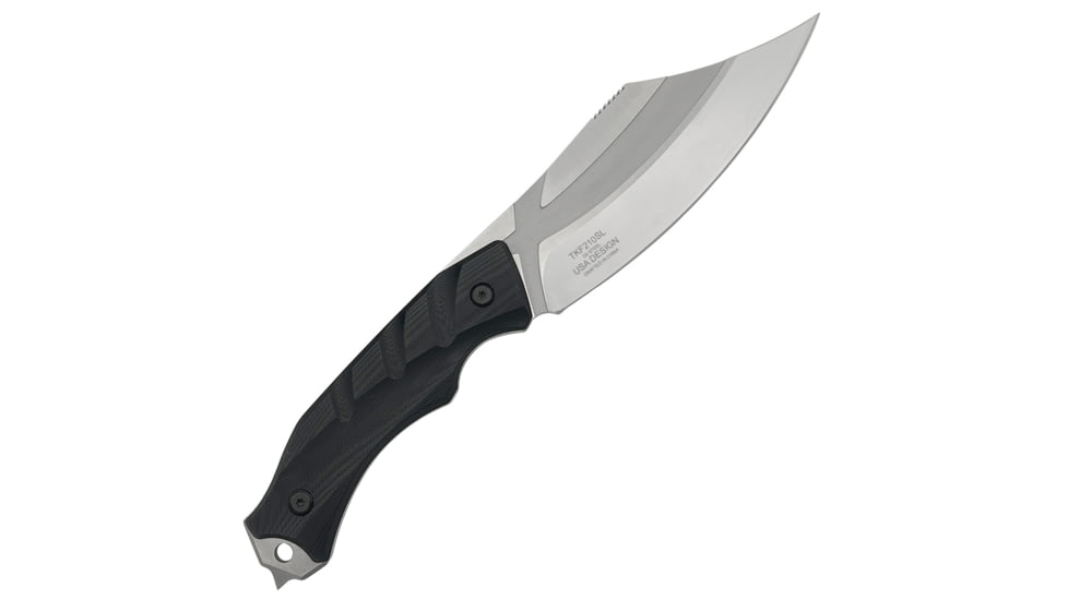 Takumitak Alert Fixed Blade Knife, 5in, D2, Clip Point, G10 Handle, Silver, TKF210SL