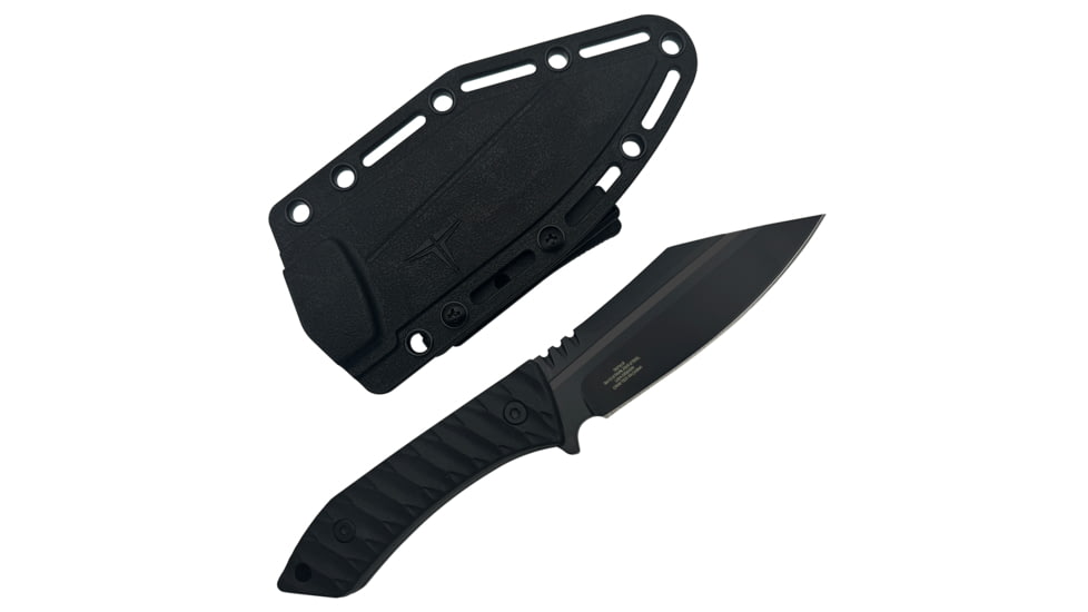 Takumitak Asym Fixed Blade Knife, 4.45 in Blade , 3cr13, Black, TKF318