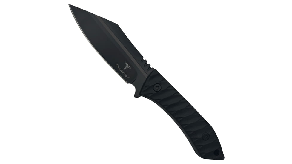 Takumitak Asym Fixed Blade Knife, 4.45 in Blade , 3cr13, Black, TKF318