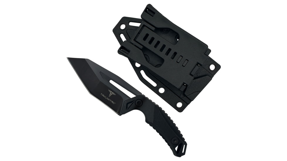 Takumitak Big Head Fixed Blade Knife, 3.25in, 3Cr13 Blade, Modified Tanto Blade, FRN, Black, TKF3S02