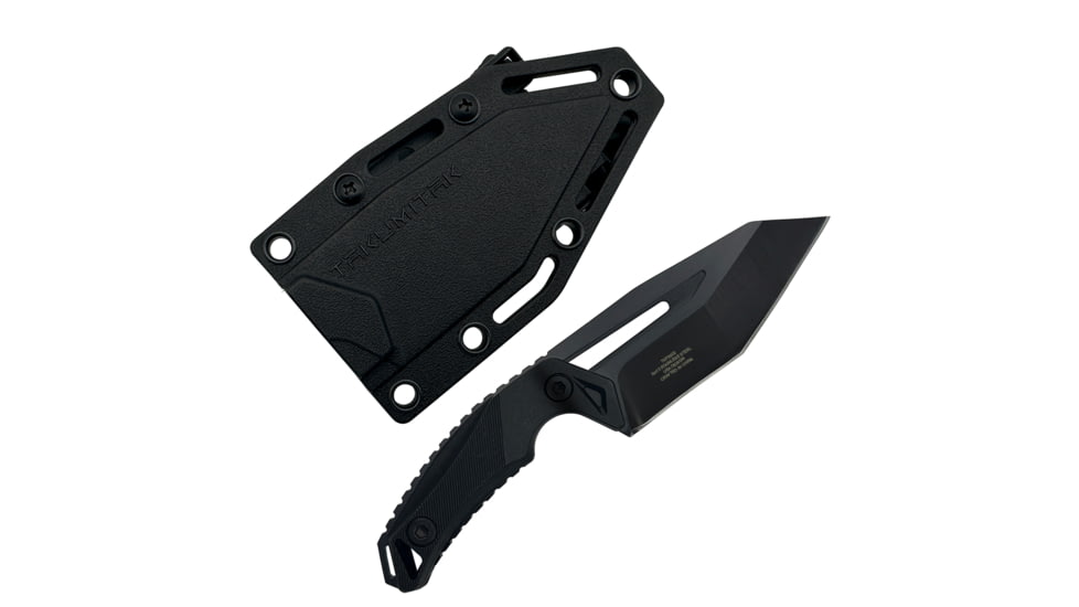 Takumitak Big Head Fixed Blade Knife, 3.25in, 3Cr13 Blade, Modified Tanto Blade, FRN, Black, TKF3S02
