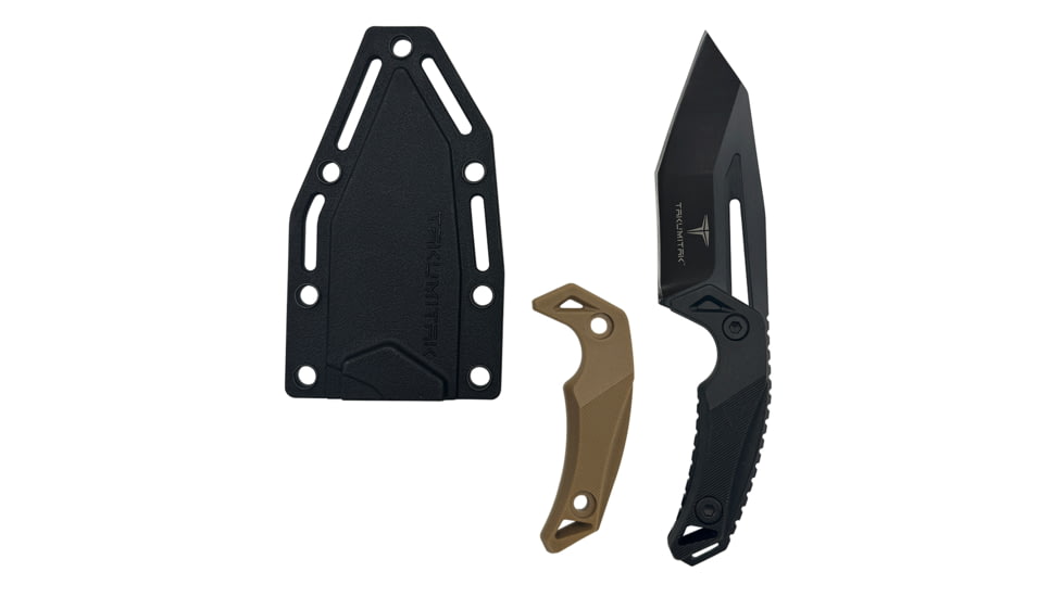 Takumitak Big Head Fixed Blade Knife, 3.25in, 3Cr13 Blade, Modified Tanto Blade, FRN, Black, TKF3S02