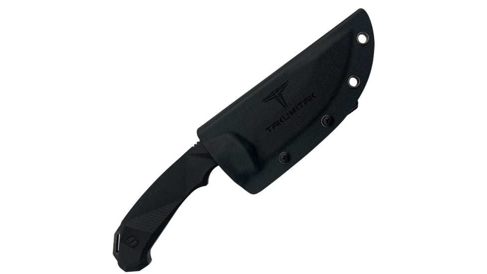 Takumitak Companion Fixed Blade Knife, 4in, D2, Drop Point, G10 Handle, Black Stonewash, TKF212SW
