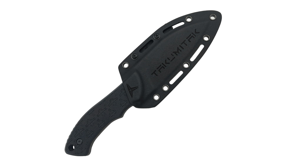Takumitak Day 500 Fixed Blade Knife, 4.5in, D2, Sheepsfoot, G10 Handle, Black, TKF206BK